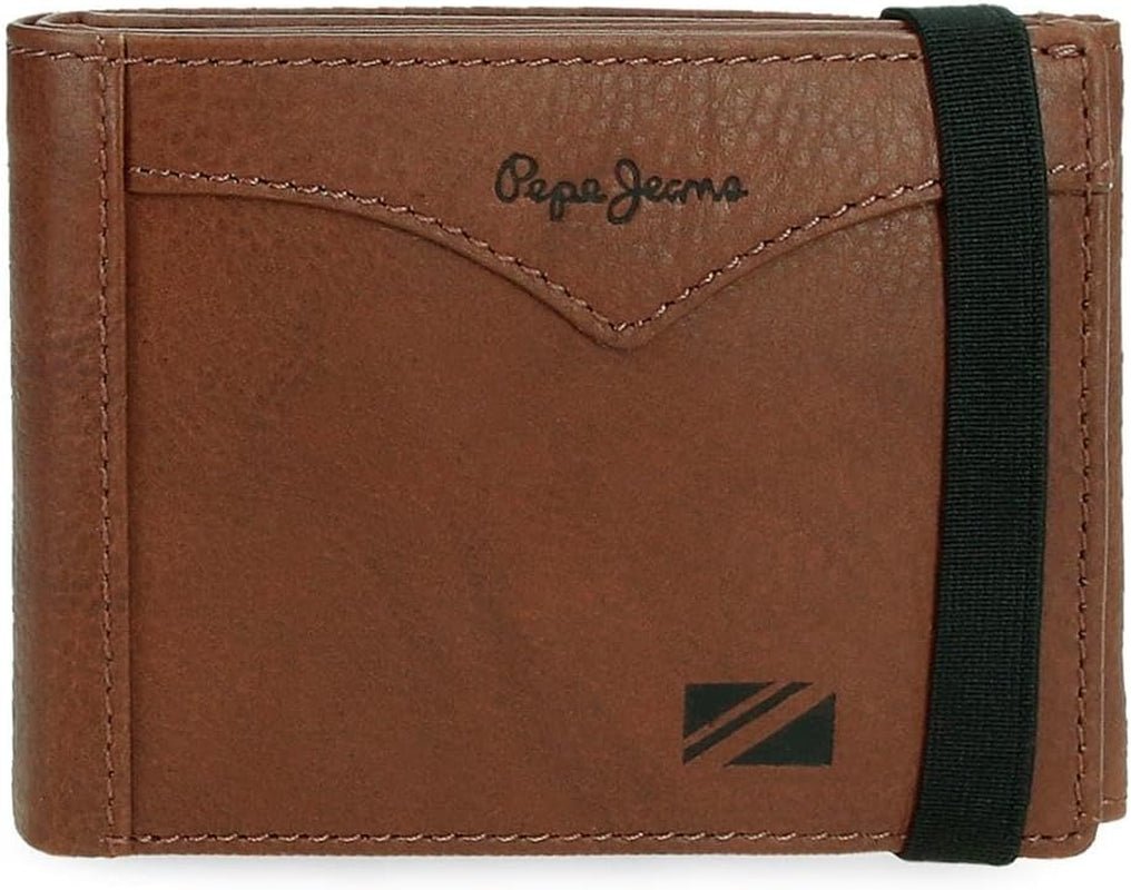 Pepe Jeans Jacken-Geldbörse mit elastischem Riemen, Einheitsgröße. Herren-Geldbörse Naty Shop Brown