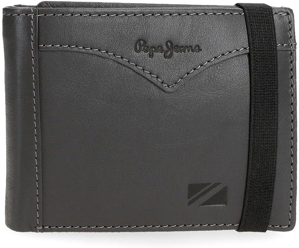 Pepe Jeans Jacken-Geldbörse mit Gummiband, Einheitsgröße Herren-Geldbörse Naty Shop Grau