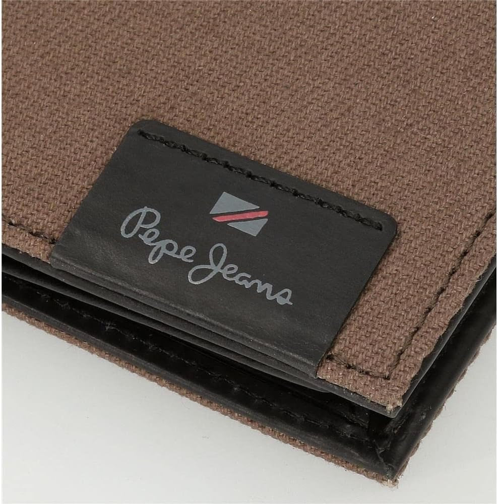 Pepe Jeans Hilltop horizontale Geldbörse mit Klickverschluss, einzigartige Herrenbrieftasche Naty Shop