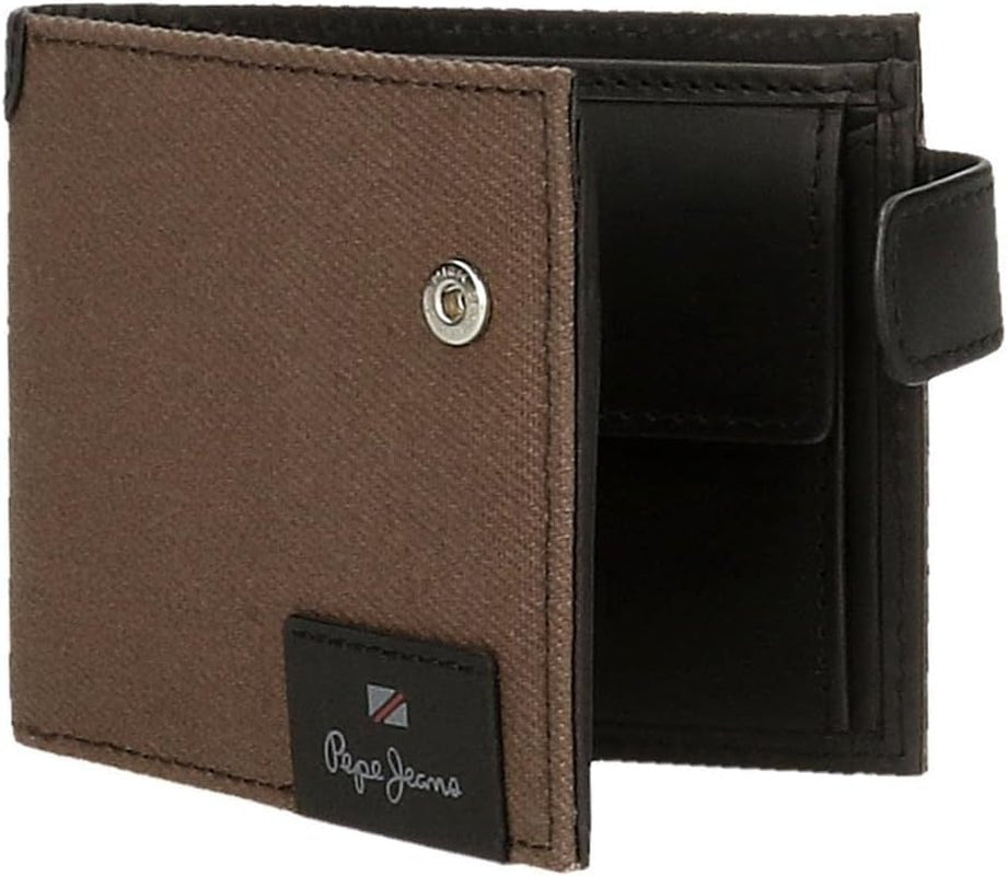 Pepe Jeans Hilltop horizontale Geldbörse mit Klickverschluss, einzigartige Herrenbrieftasche Naty Shop