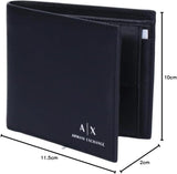 Armani Exchange Herren-Essential-Geldbörse, einfacher Logo-Druck, schwarze Herren-Geldbörse, Naty Shop