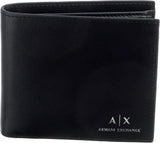 Armani Exchange Herren-Brieftasche Essential Plain mit Logo-Print Schwarz Naty Shop Herren-Geldbörse Standardtitel
