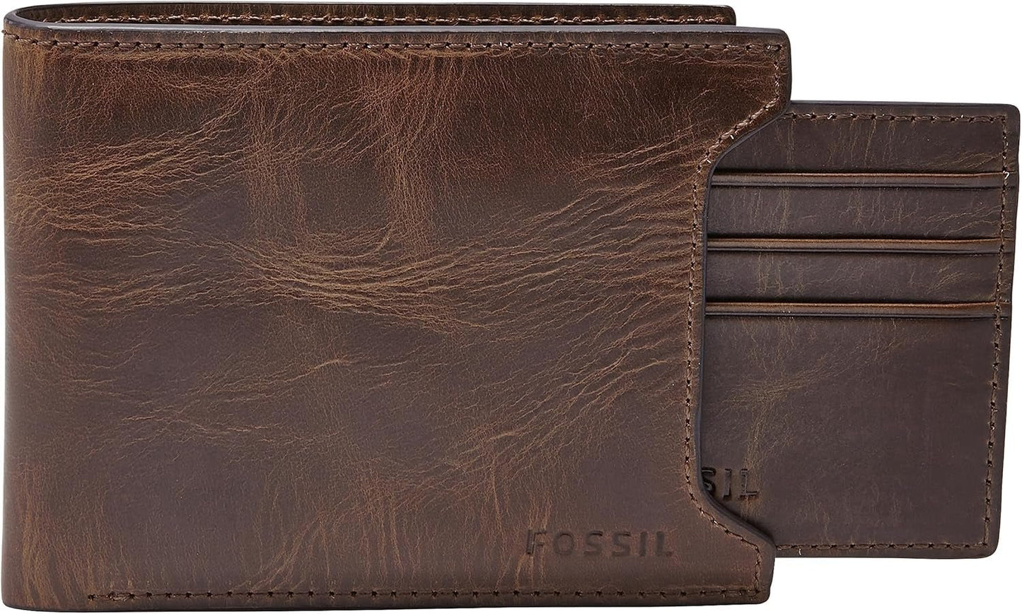 Fossil Herren-Geldbörse Naty Shop Derrick Herren-Geldbörse Dunkelbraun