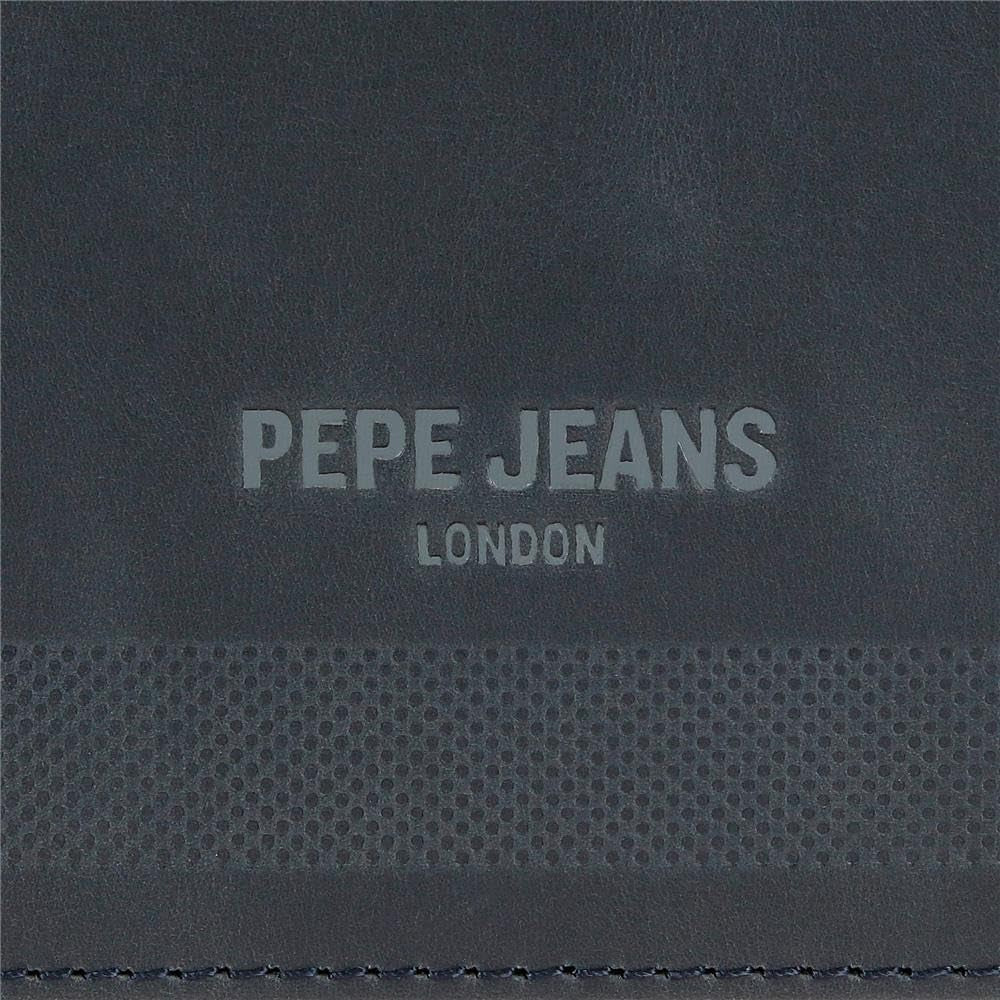 Pepe Jeans Herren-Geldbörse, Blau, 11,5 x 8 x 1 cm, Leder, RFID-geschützte Geldbörse mit Münzfach, Herren-Geldbörse, Naty Shop