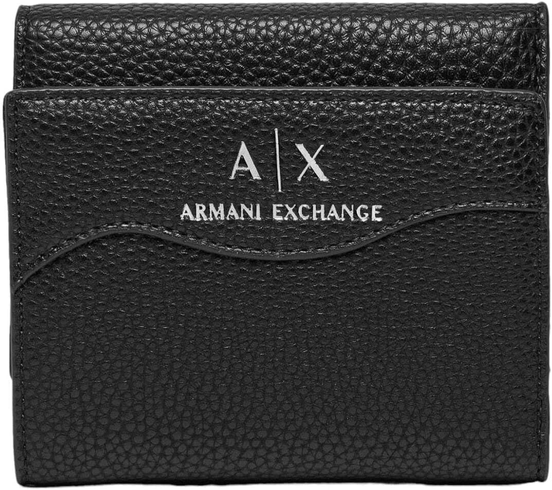 Armani Exchange Damen-Geldbörse „Wave Bi-Fold“, Schwarz Naty Shop Damen-Geldbörse Standardtitel