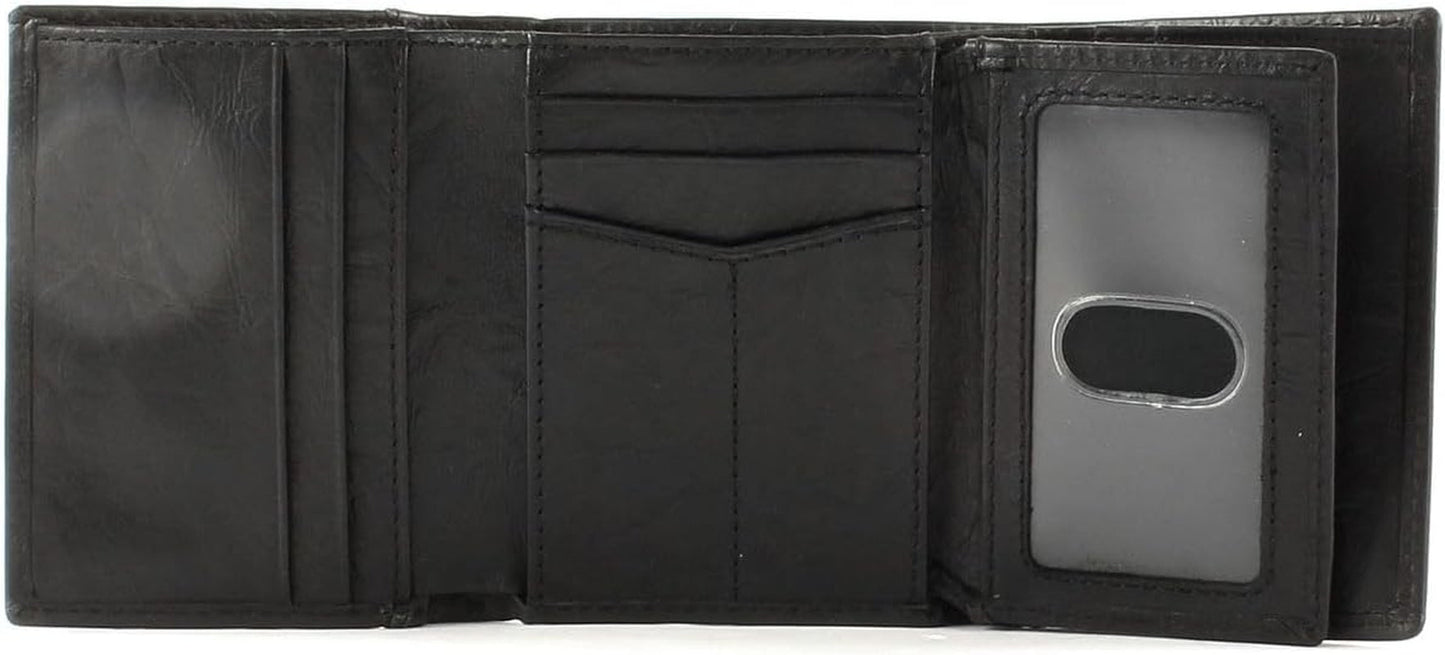 Fossil Neel Leder-Trifold-Geldbörse für Herren, 8,255 cm L x 1,905 cm B x 10,16 cm H Herren-Geldbörse Naty Shop