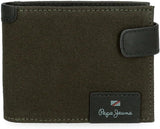 Pepe Jeans Hilltop Geldbörsen Geldbörsen Geldbörsen Lässiges Leder. Von Joumma Bags Herren-Geldbörse Naty Shop Grüne horizontale Geldbörse