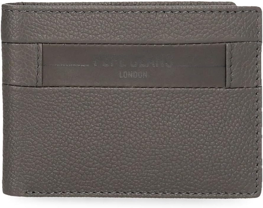 Pepe Jeans Checkbox Rindsleder-Geldbörsen und Geldbörsen Schwarz Braun Blau Grau Geldbörse Herren Naty Shop Graue Geldbörse
