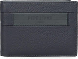 Pepe Jeans Checkbox Rindsleder-Geldbörsen und Geldbörsen Schwarz Braun Blau Grau Herren-Geldbörse Naty Shop Blaue Checkbox-Geldbörse