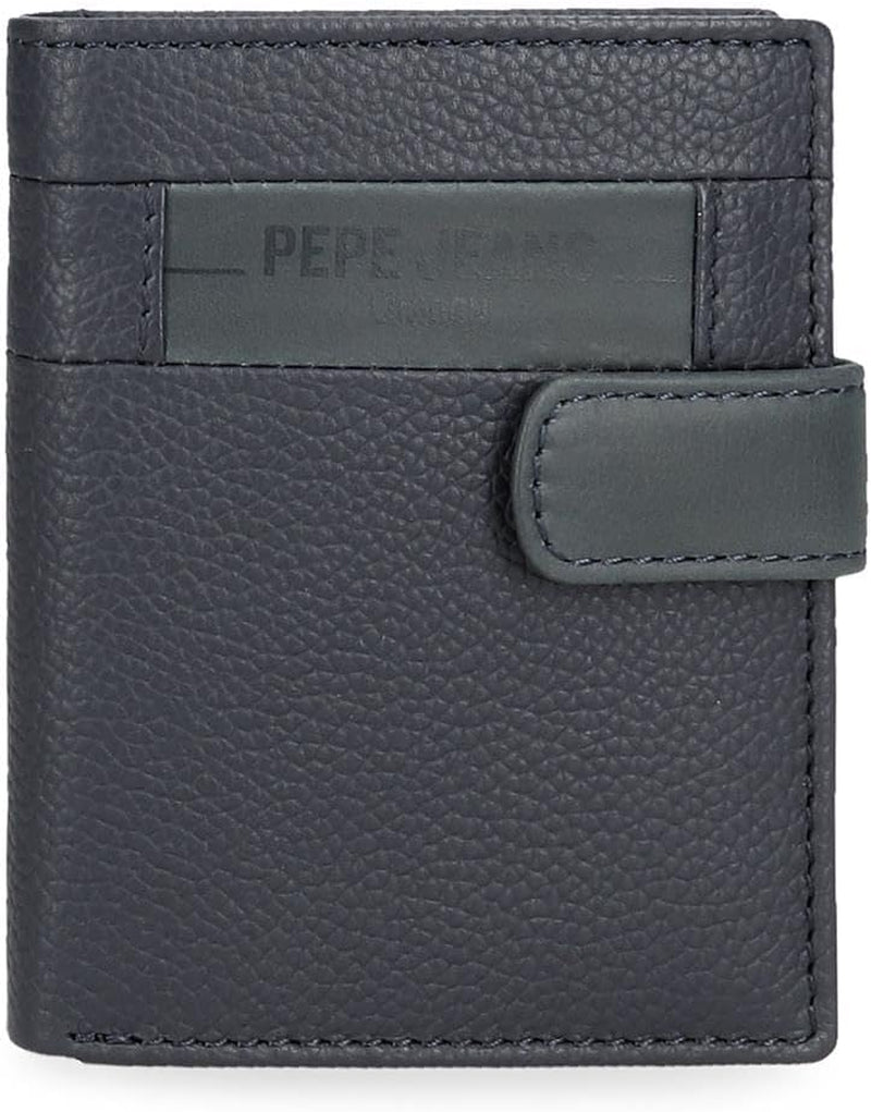 Pepe Jeans Checkbox Rindsleder-Geldbörsen und Geldbörsen Schwarz Braun Blau Grau Herren-Geldbörse Naty Shop Blue Click Wallet