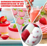 Erdbeerpulver 120 g – 100 % natürliche Erdbeeren, gefriergetrocknet, ohne Zusatzstoffe, einfaches Mischen, nahrhafte, gefriergetrocknete Erdbeeren für Eis, Kuchen, Smoothies, Getränke, Geschmackspulver, dehydrierte Produkte, Naty Shop