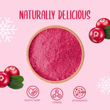 Gefriergetrocknetes Cranberry-Pulver 250g – Gefriergetrocknetes Fruchtpulver – Gefriergetrocknetes Cranberry-Pulver zum Backen, Smoothies und Müsli – 100 % natürliches Cranberry-Pulver ohne Zusatzstoffe. Dehydrierte Produkte Naty Shop
