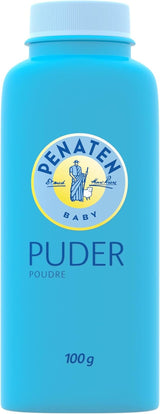 Natürliches Puder für Babys Penaten mit Aloe und Vitamin E (1x 100g) – Schützt empfindliche Haut, nimmt Feuchtigkeit auf und hält die Haut trocken – Dermatologisch bestätigt – 99 % Inhaltsstoffe natürlichen Ursprungs Kinder – Bade- und Hautpflege Naty Shop 100 G (1 Packung) Körperpuder