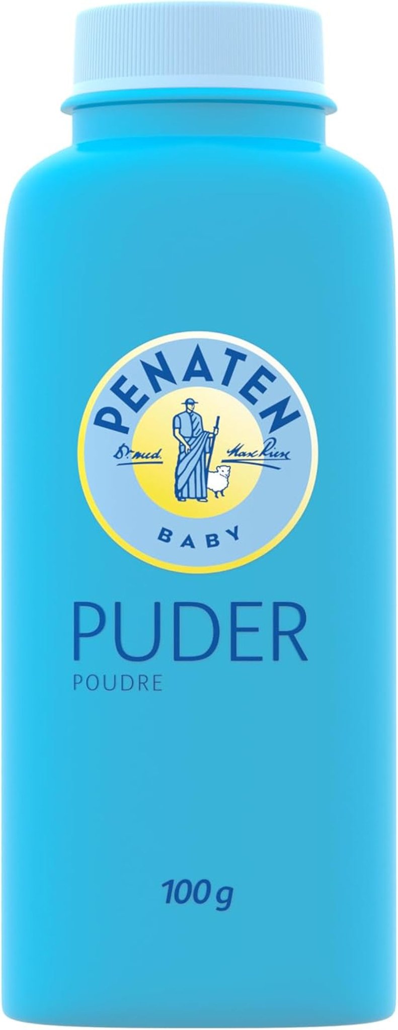 Natürliches Puder für Babys Penaten mit Aloe und Vitamin E (1x 100g) – Schützt empfindliche Haut, nimmt Feuchtigkeit auf und hält die Haut trocken – Dermatologisch bestätigt – 99 % Inhaltsstoffe natürlichen Ursprungs Kinder – Bade- und Hautpflege Naty Shop 100 G (1 Packung) Körperpuder