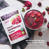 Bio-Himbeerpulver, 100 % ganze Himbeeren, gefriergetrocknetes Himbeerpulver, 171 g, aus Europa, 24-Tage-Versorgung, ohne Zuckerzusatz, Naty Shop dehydrierte Produkte