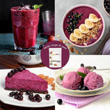 Gefriergetrocknetes schwarzes Johannisbeerpulver 100g - Gefriergetrocknetes Fruchtpulver - Schwarzes Johannisbeerpulver für Smoothies und Backen - Natürliches schwarzes Johannisbeerpulver ohne Zusatzstoffe Dehydrierte Produkte Naty Shop