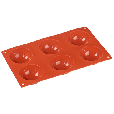 Silikonform-Halbkugeln mit 6 Hohlräumen – beständig gegen -60 °C bis 230 °C, geeignet für Mikrowelle, Gefrierschrank, Spülmaschine
