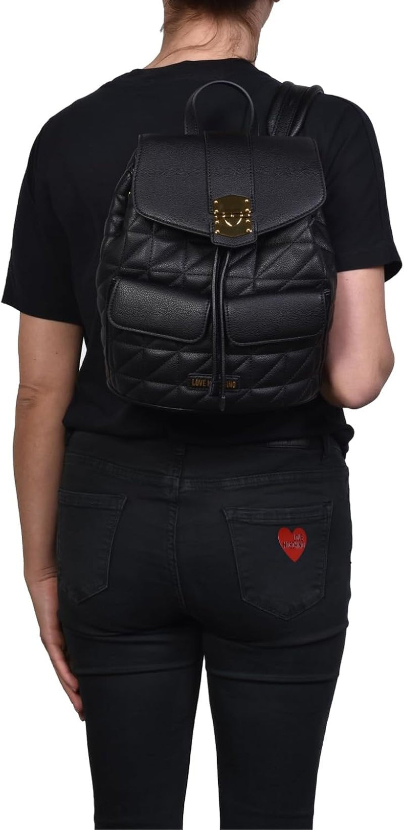 Love Moschino Damenrucksack, schwarz Naty Shop Damentaschen