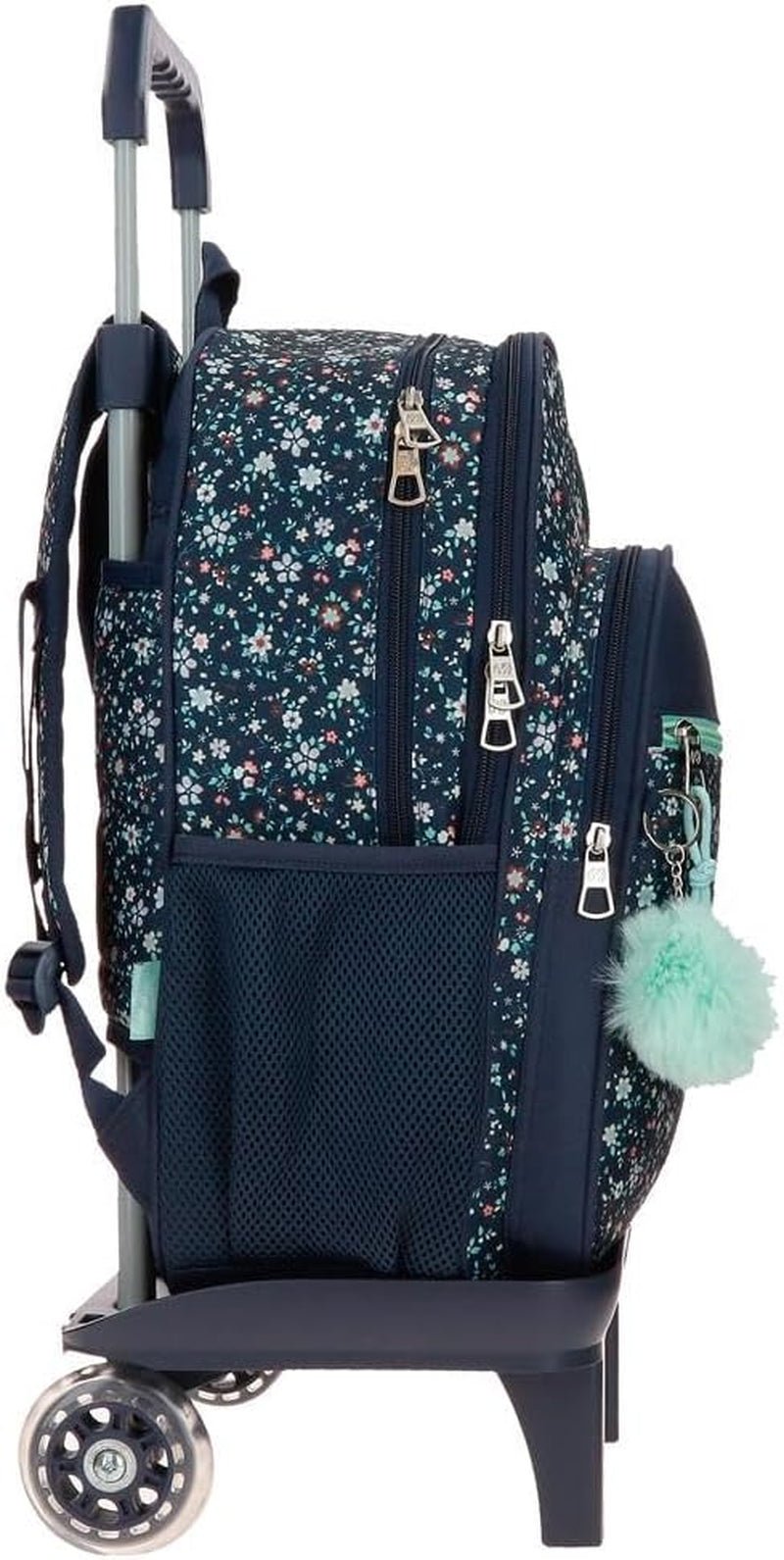 Pepe Jeans Alenka Schulrucksack mit Trolley, Blau, 30 x 40 x 12 cm, Polyester, 14,4 l, Blau, Schulrucksack mit Trolley Premium Rucksäcke und Schulranzen Naty Shop