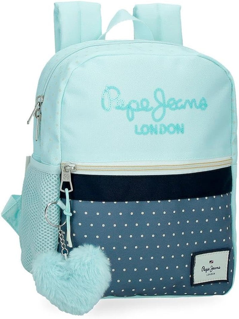 Pepe Jeans Dalma Schulrucksack. Kinderrucksack aus Polyester, breite und verstellbare verstellbare Träger, Vordertasche. Von Joumma Bags Premium-Rucksäcke und Schulranzen Naty Shop Lässiger Rucksack