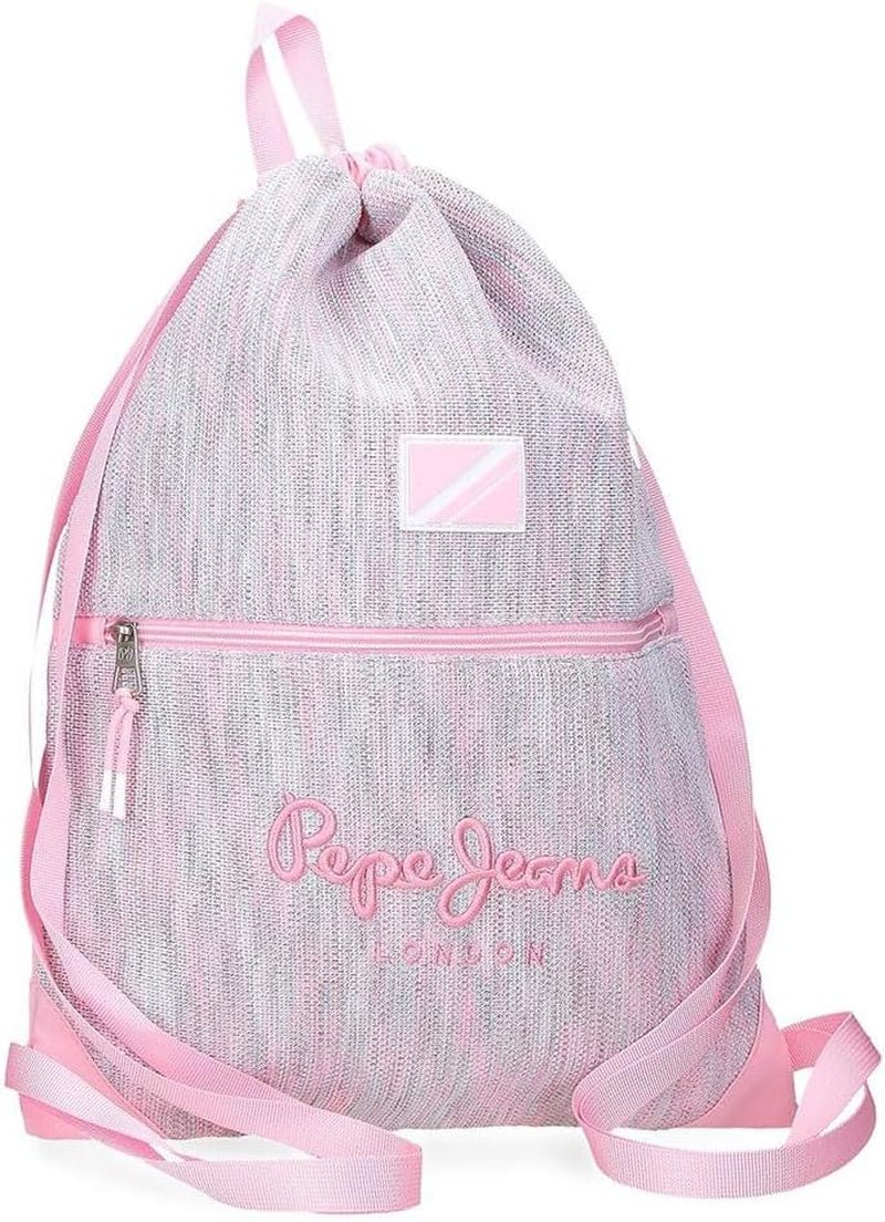 Pepe Jeans Miri Schulrucksack, Pink, 31 x 44 x 17,5 cm, Polyester, 22,79 l, Pink, Schulrucksack Premium Rucksäcke und Schulranzen Naty Shop Sack-Rucksack