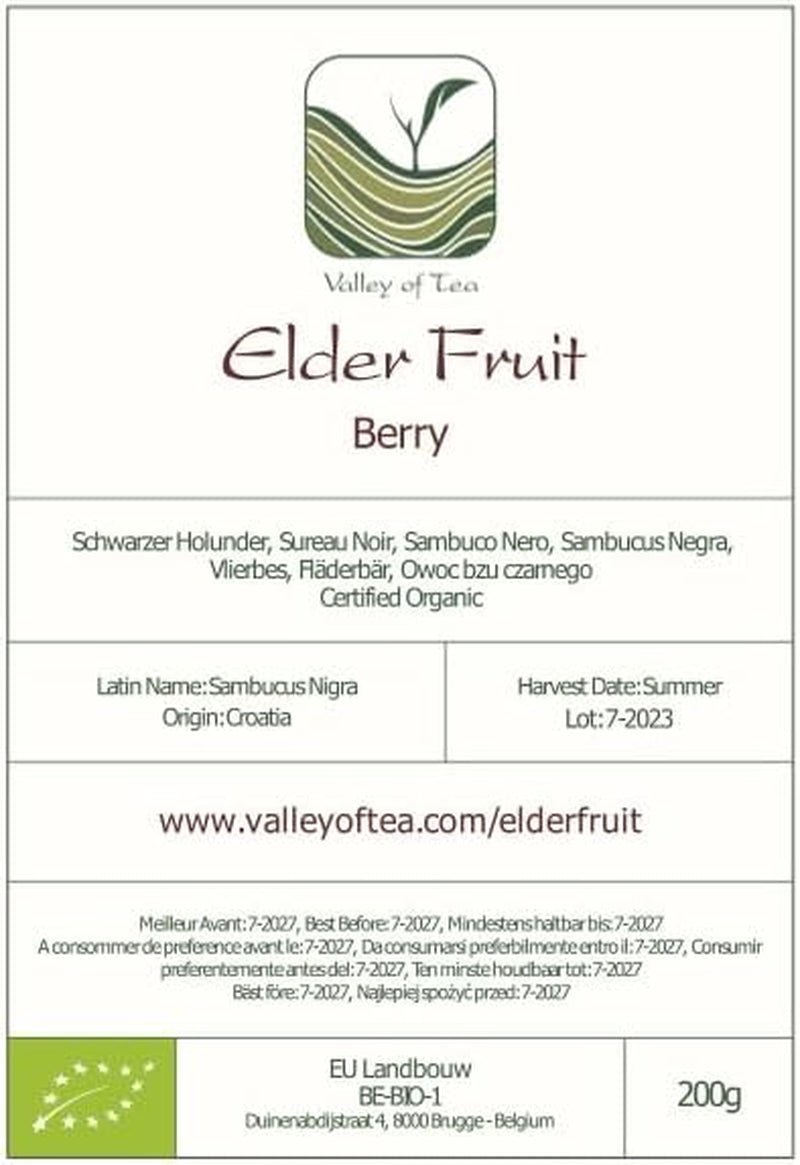 Bio-Schwarzer Holunder - ganze Sambucus-Beeren - Holunder Dehydrierte Produkte Naty Shop