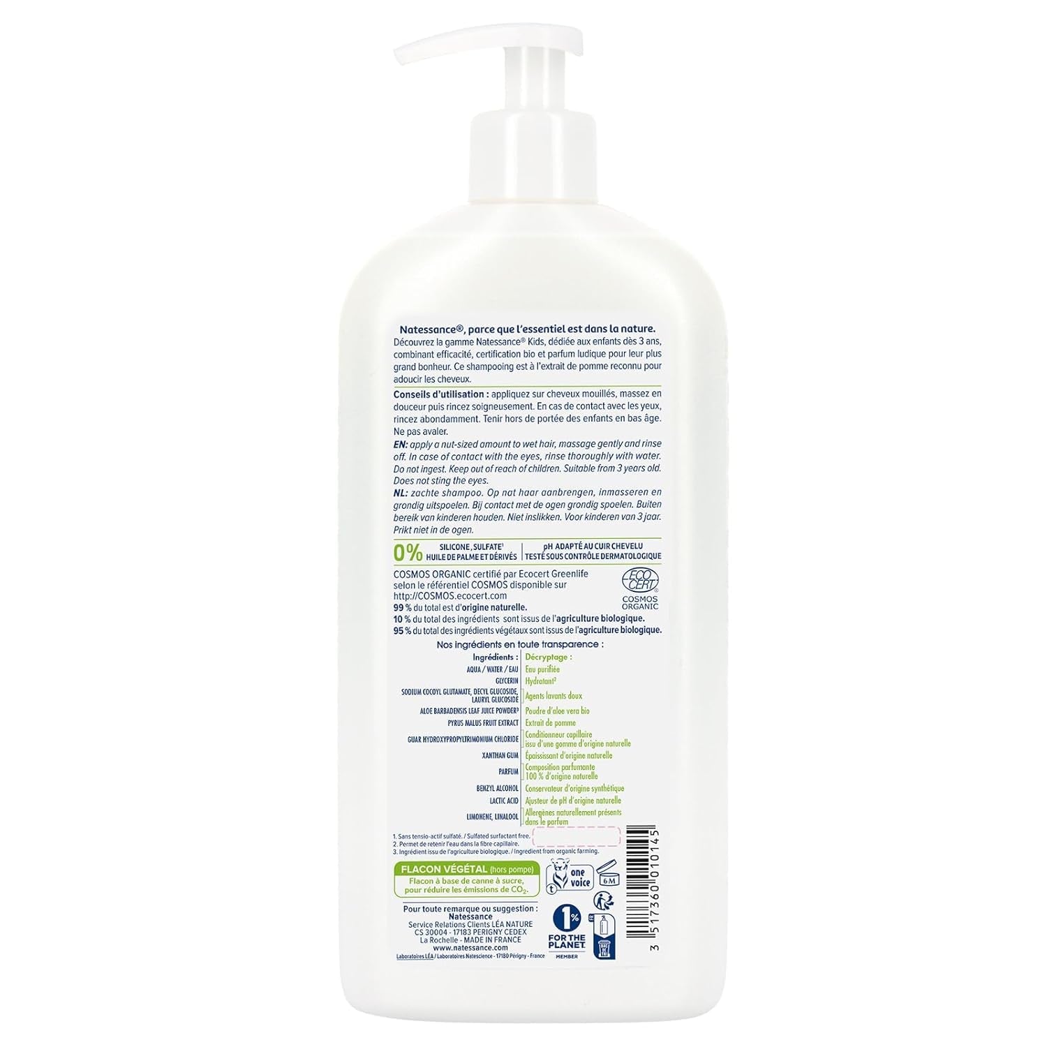 '- Apfelshampoo für Kinder Kinder - Bad und Hautpflege Naty Shop