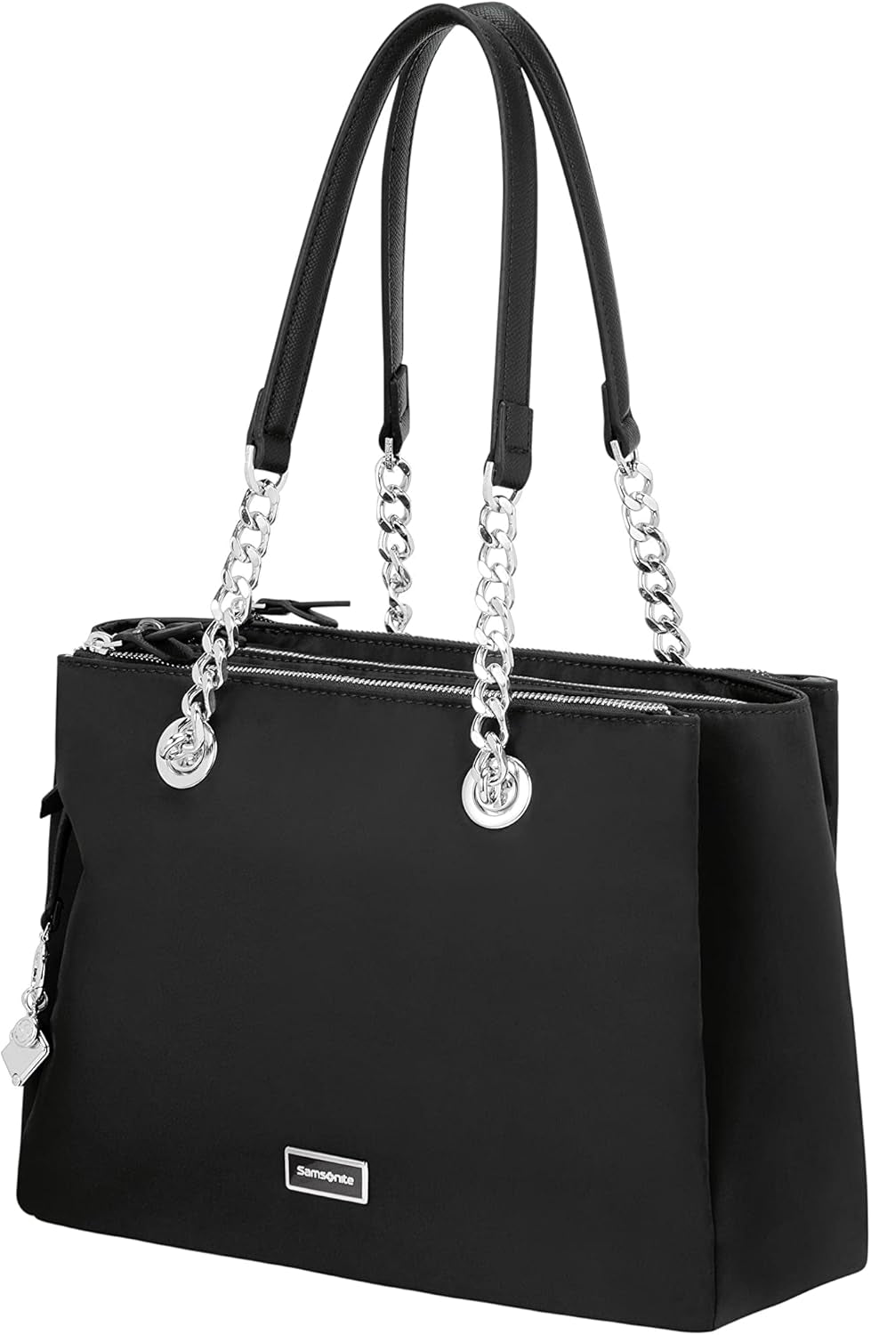 Samsonite Ladies Karissa 2.0 - Umhängetasche Gepäck- Messenger Bag (1er-Pack) Damentaschen Naty Shop Schwarz (Eco Black) 34