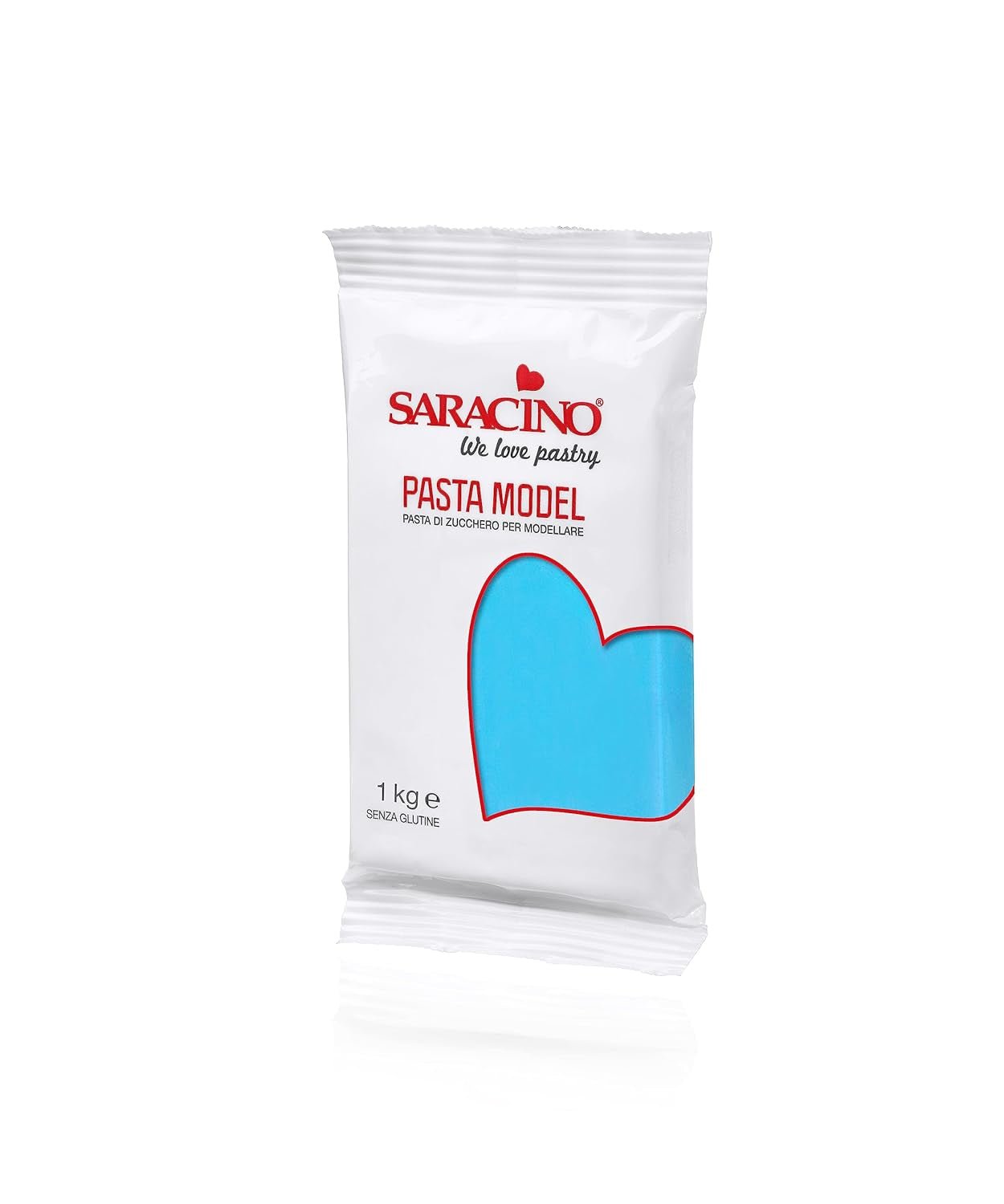 Saracino Fondant Modell Hellblau Zum Modellieren 1 kg Glutenfrei Hergestellt in Italien... Zuckerpaste Naty Shop Standardtitel