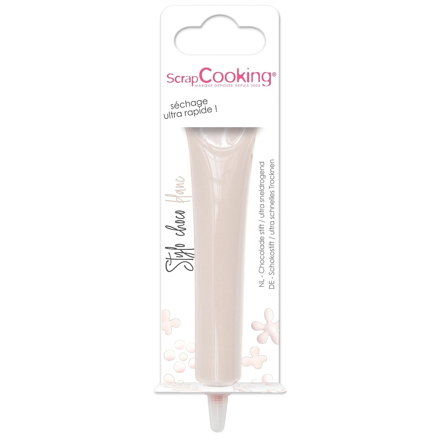 ScrapCooking – Lebensmittelfarbe, verschiedene Farben, in Tube zum Schreiben, 25 Gramm Naty Shop Weiße Zuckerpaste 25G