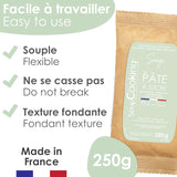 ScrapCooking - Pâte à Sucre Vert Sauge 250g - Colorant d'Origine Naturelle - Sans Gluten, Sans Huile de Palme - Pour Gâteaux, Pâtisseries Anniversaire - Vert Pastel - Fabrikie en France - 7621 Zuckerpaste Naty Shop