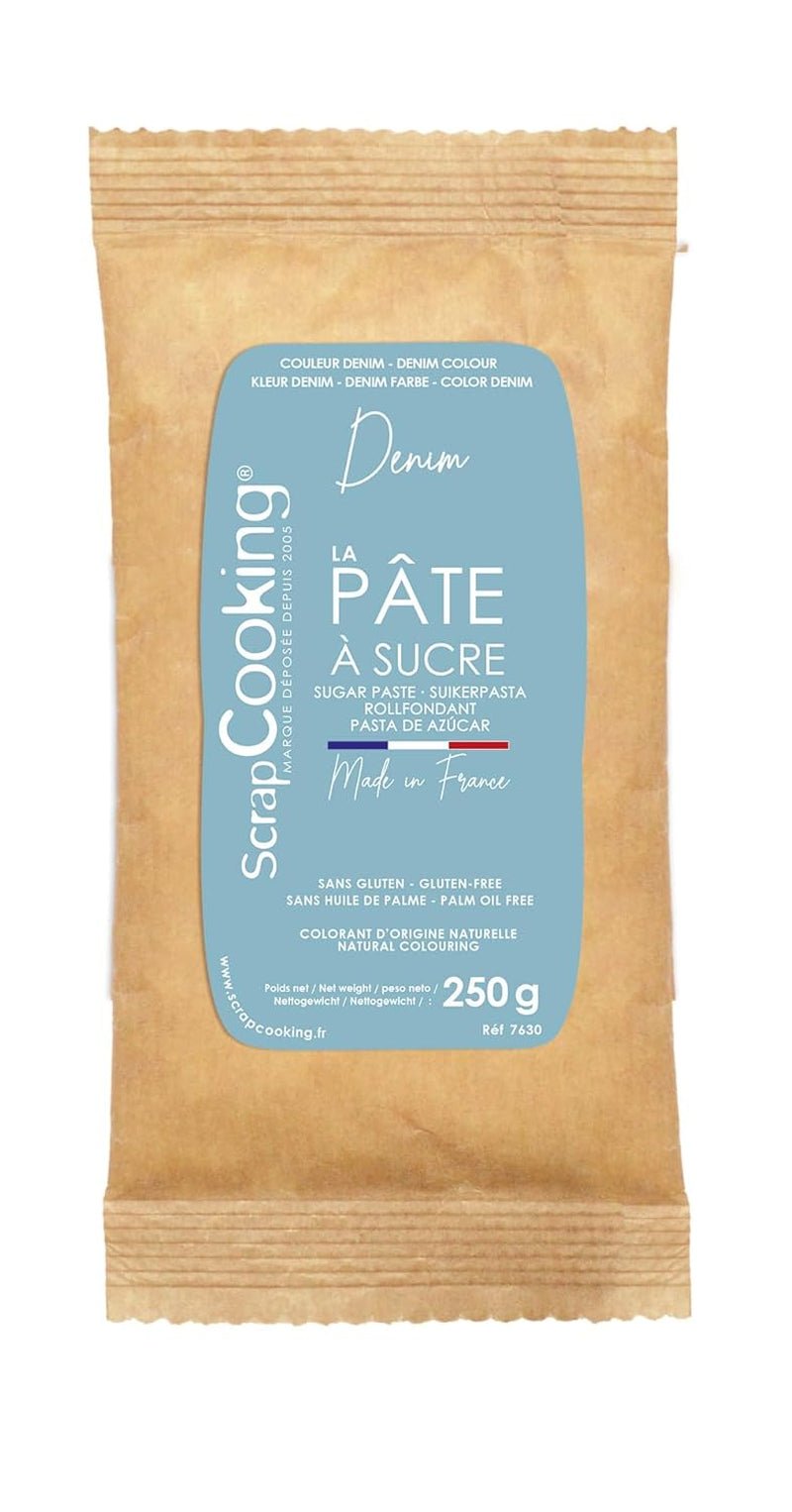ScrapCooking - Pâte à Sucre Vert Sauge 250g - Colourant d'Origine Naturelle - Sans Gluten, Sans Huile de Palme - Pour Gâteaux, Pâtisseries Anniversaire - Vert Pastel - Fabrikie en France - 7621 Zuckerpaste Naty Shop Denimblau