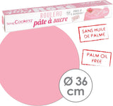 ScrapCooking - Rosa Fondantrolle â'¬ 36 cm - Gerollter schwarzer Fondant 430 g - Tortenaufsatz Fondantaufsatz Dekoration für Kuchen, Backen, Geburtstage, Partys - Rosa - 7264 Zuckerpaste Naty Shop