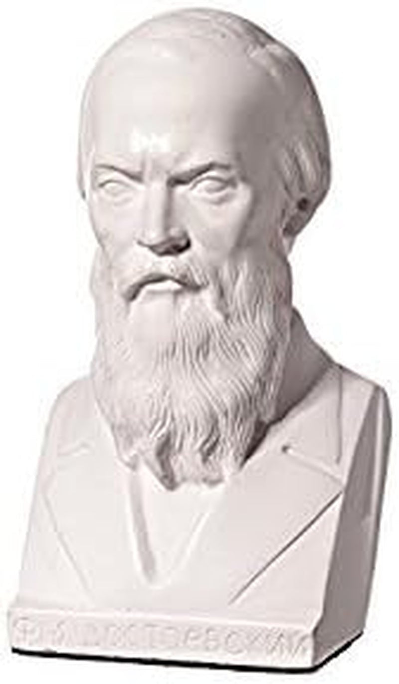 Russischer Schriftsteller Fjodor Dostojewski Marmorbüste Statue Skulptur 14 cm weiß Statuetten und Skulpturen Naty Shop Standardtitel