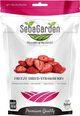 Seba Garden Premium gefriergetrocknete Erdbeeren, köstliche mediterrane Erdbeeren, gentechnikfrei und vegan (100 g) Dehydrierte Produkte My Store 400 g