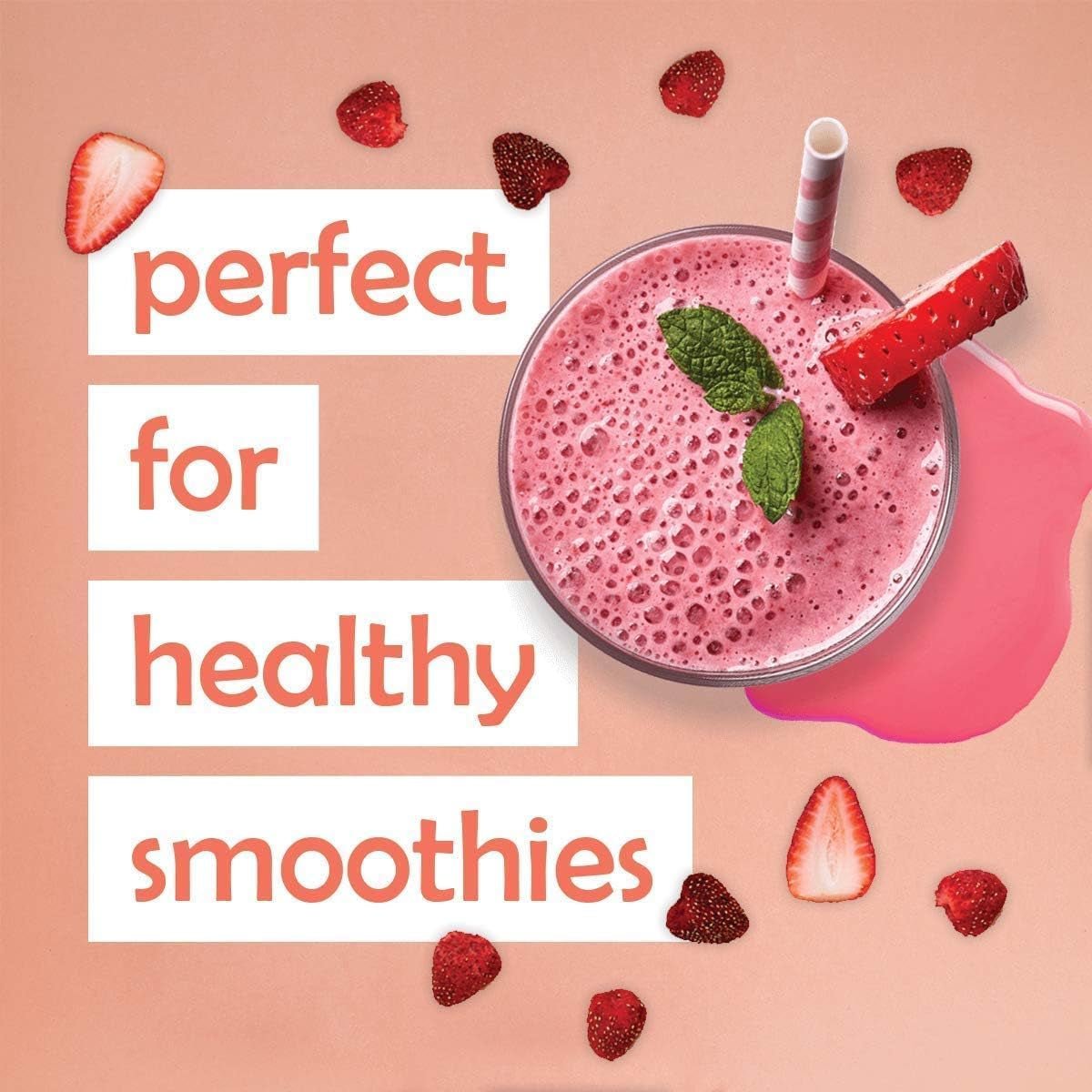 Seba Garden Premium gefriergetrocknete Erdbeeren, köstliche mediterrane Erdbeeren, gentechnikfrei und vegan (100 g) Trockenprodukte Mein Shop