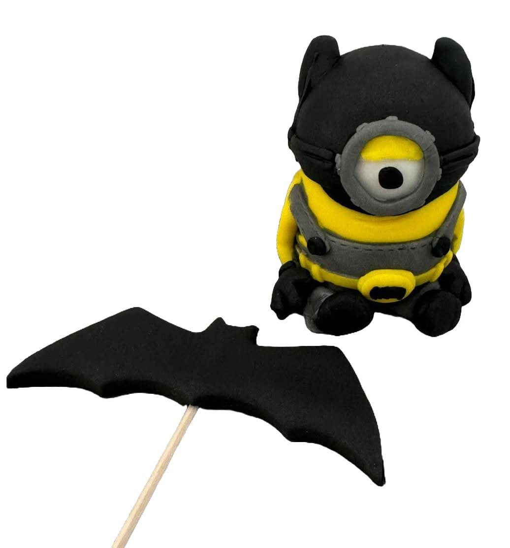 Set mit 2 essbaren Zuckerdekorationen, Batminion Zuckerpastendekorationen Nati Shop