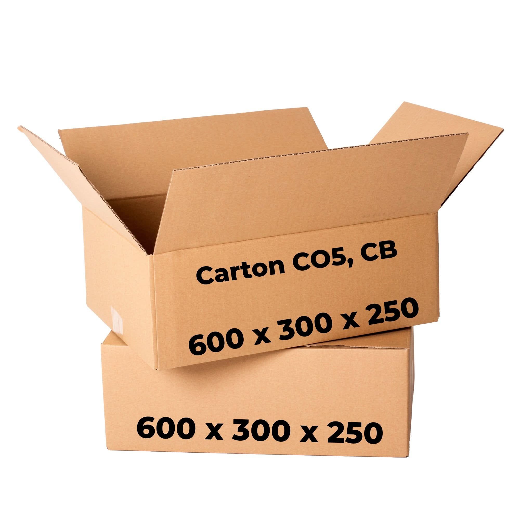 Set mit 20 Kartons CO5, CB, 600 x 300 x 250 Verpackungskartons Nati Shop