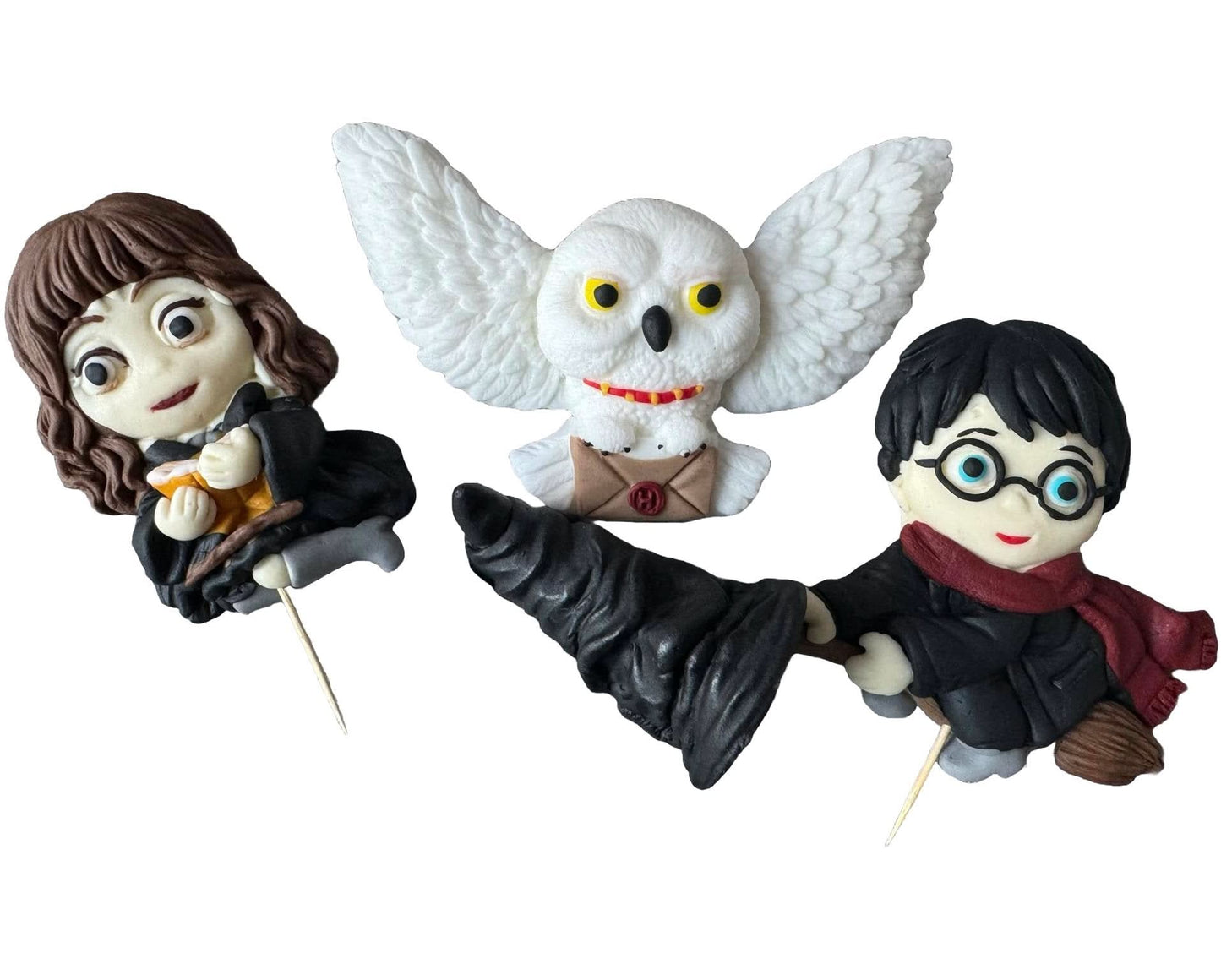 Set mit 4 essbaren Zuckerdekorationen, Harry Potter Zuckerpastendekorationen Nati Shop