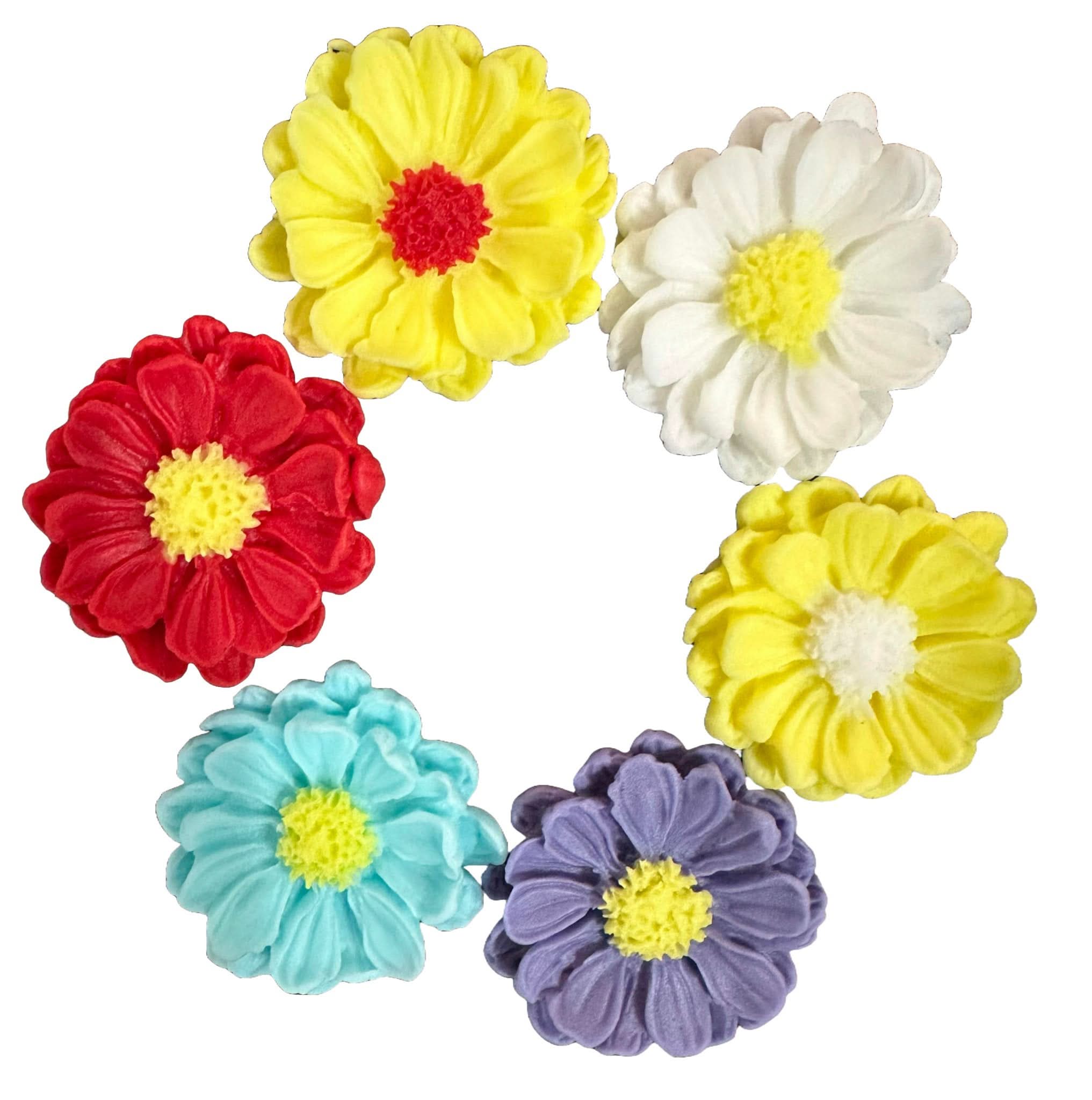 Set mit 6 essbaren Zuckerdekorationen, Gänseblümchen-Dekorationen von Sugar Paste Nati Shop