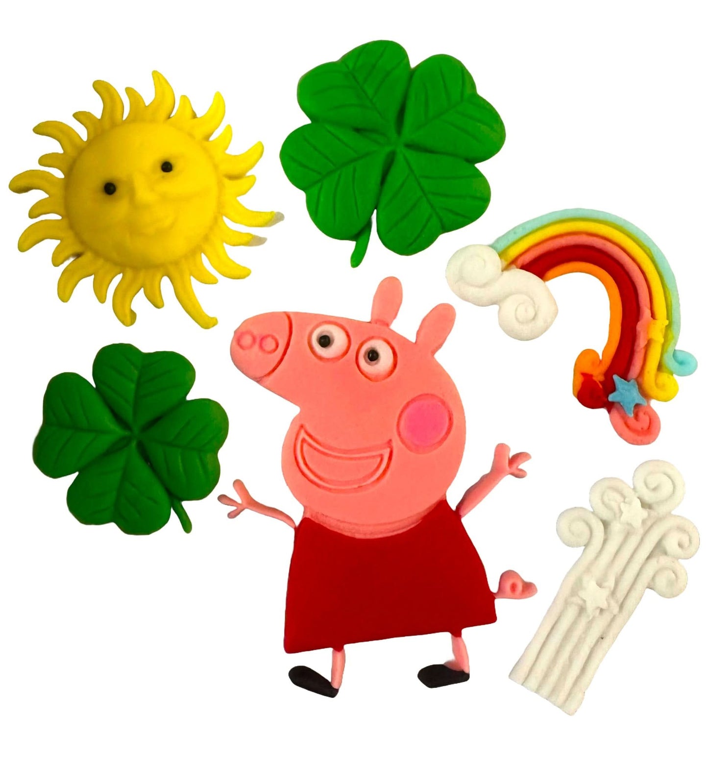 Set mit 6 essbaren Zuckerdekorationen, Peppa Pig Zuckerpastendekorationen Nati Shop