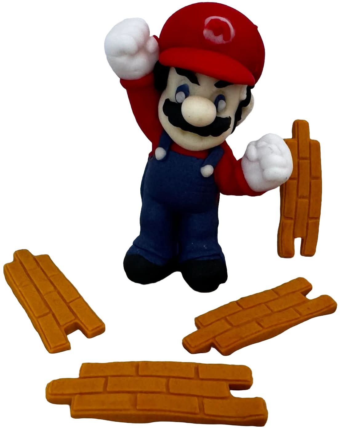 Set mit 6 essbaren Zuckerdekorationen, Super Mario Zuckerpastendekorationen Nati Shop