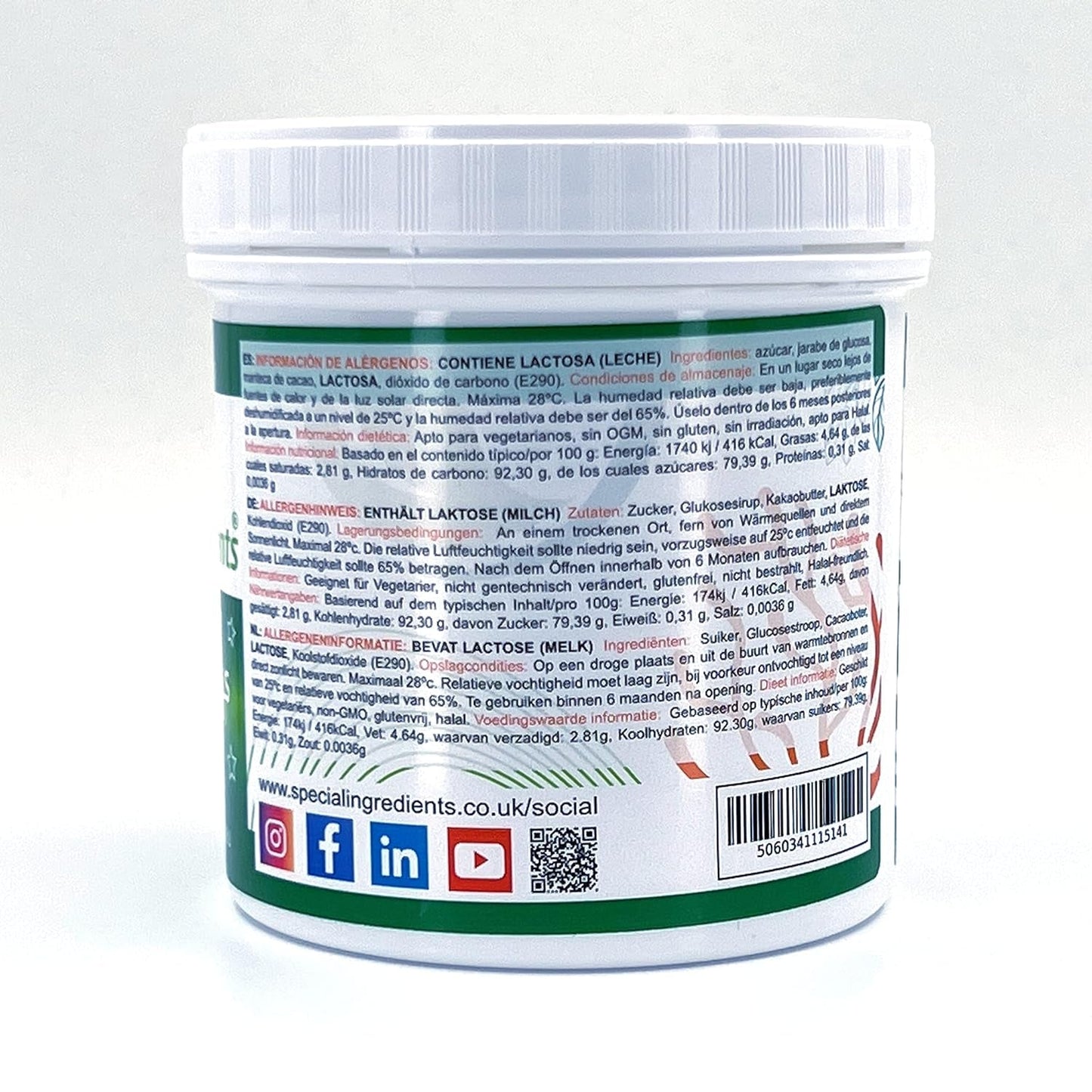 Besondere Zutaten Crackle Crystals Crackle 500g Höchste Qualität, gentechnikfrei, ideal für Kuchen, Süßigkeiten und Eiscreme Zuckerpaste Naty Shop