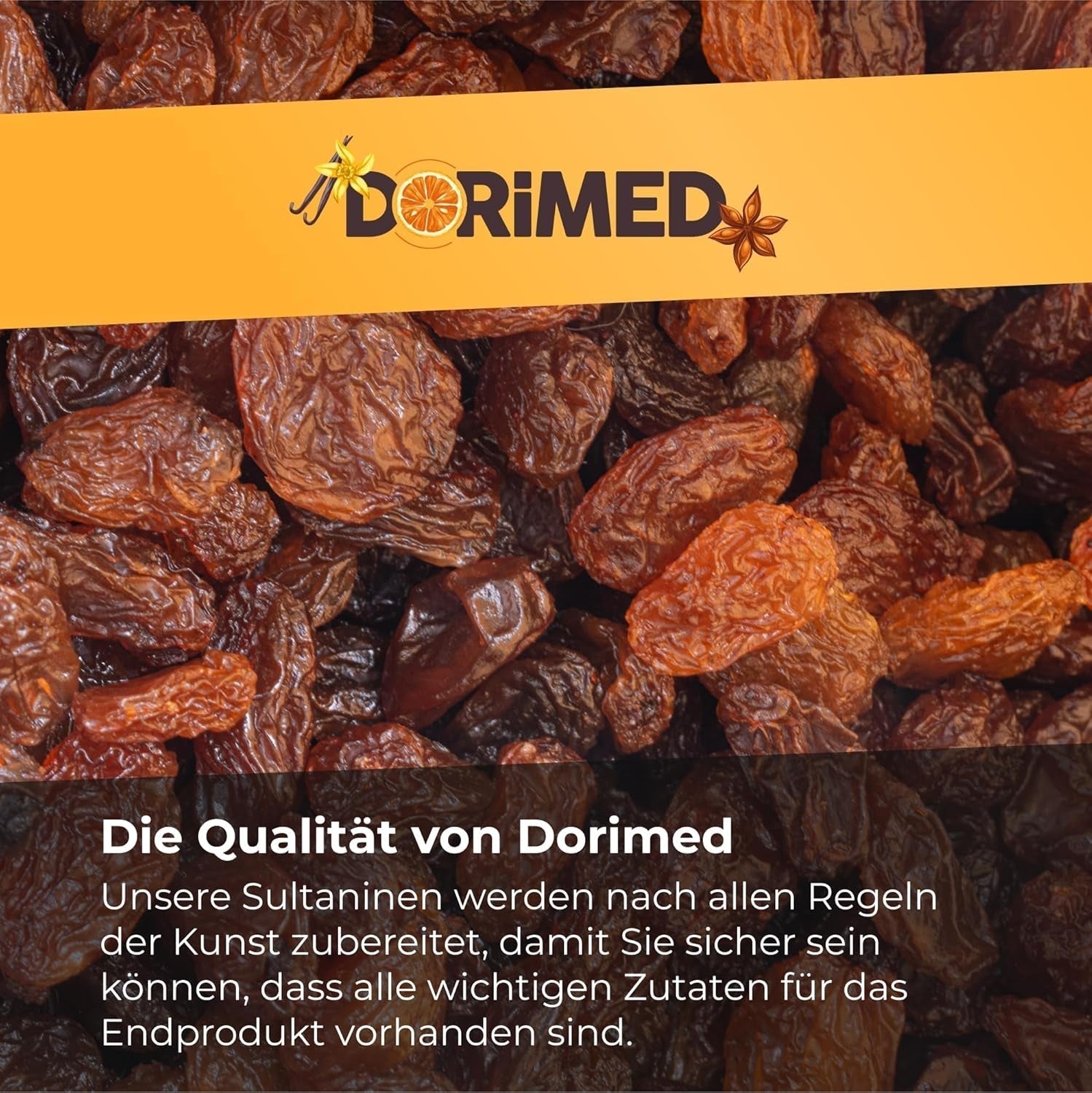 Sultaninen Rosinen 1kg | Smyrna-Rosine | Sultaninen getrocknete Rosinen aus Izmir | 100 % türkischer Herkunft | Hochwertige Snacks | in Ballaststoffe aus getrockneten Weintrauben | Naty Shop dehydrierte Produkte