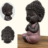 Baby Buddha Pink Toga Figur – Inspirierende und fröhliche Figur – Positive Talisman-Konzentration – Süße und spirituelle Geschenkidee – H 7 cm – Zen'Light Statuetten und Skulpturen Naty Shop