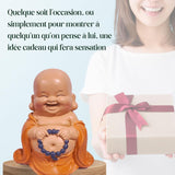 Lachende Buddha-Statue mit Rosenkranz – Inspirierende und fröhliche Figur – Glücksbringer voller Positivität – Niedliche und spirituelle Geschenkidee – H 10 cm – Zen'Light Statuen und Skulpturen Naty Shop