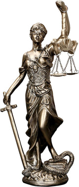 Lady Justice Statue 30,5 cm Gerechtigkeitsstatue Gerechtigkeitsgöttin Gerechtigkeitsskulptur Griechisch-römischer Engel Gerechtigkeit Blinde Statuen für die Dekoration Statuetten und Skulpturen Naty Shop Standardtitel