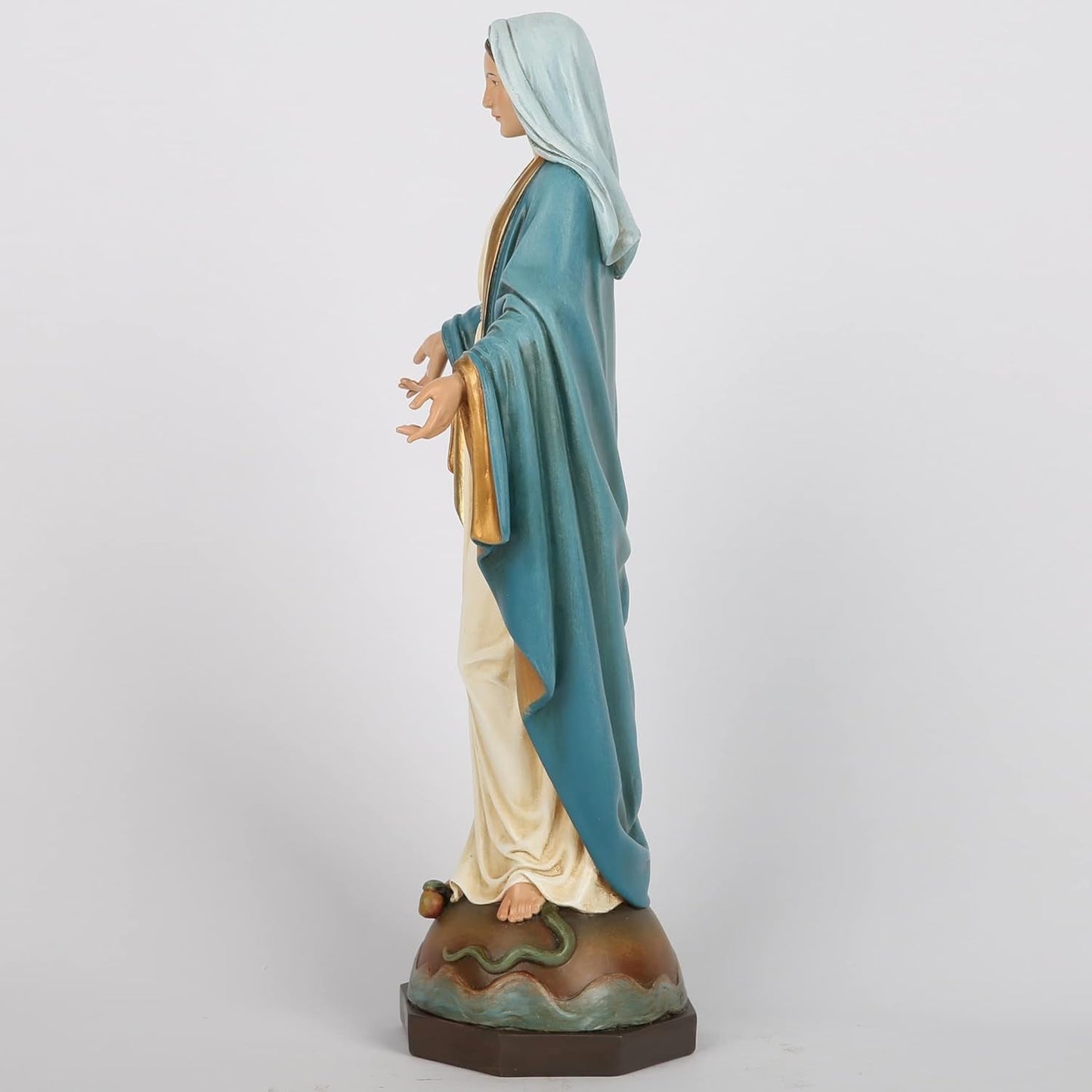 BC Katholische Statue Unserer Lieben Frau der Gnade, Jungfrau Maria, Altarfigur, religiöses Geschenk für Mutter, katholische Heimdekoration, 34,3 cm hoch, handbemalt von Buildclassic (elegant). Naty Shop Statuen und Skulpturen