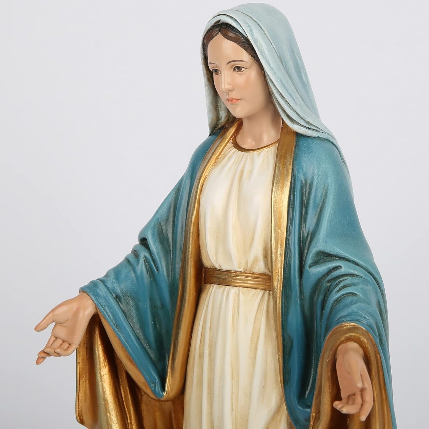 BC Katholische Statue Unserer Lieben Frau der Gnade, Jungfrau Maria, Altarfigur, religiöses Geschenk für Mutter, katholische Heimdekoration, 34,3 cm hoch, handbemalt von Buildclassic (elegant). Naty Shop Statuen und Skulpturen