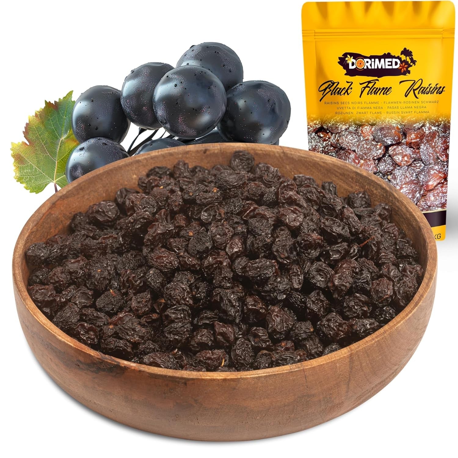 Lila schwarze Sultaninen 1 kg | Getrocknete Weintrauben | Keine Kerne und kein Zucker | Produkte ohne Gentechnik | Geeignet für Vegetarier und Veganer | Ideal zum Kombinieren mit dehydrierten Schokoladenprodukten von Naty Shop